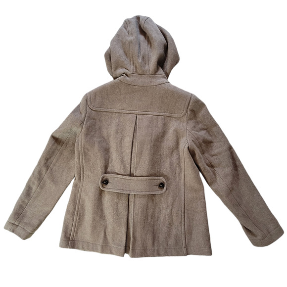 Boden Anthropologie Wool Hooded Pea Coat Women's Size 10 - Picture 10 of 13